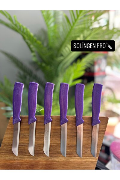 Solingen Tırtıklı Meyve ve Sebze Bıçağı 6’lı (Mor)