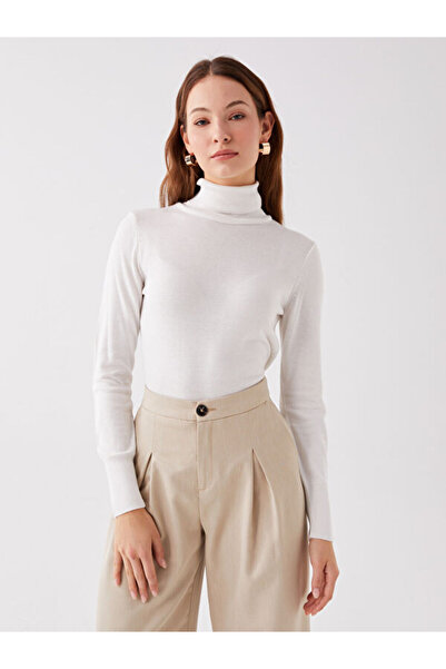 LC Waikiki Turtleneck solid long sleeve women knitwear sweater