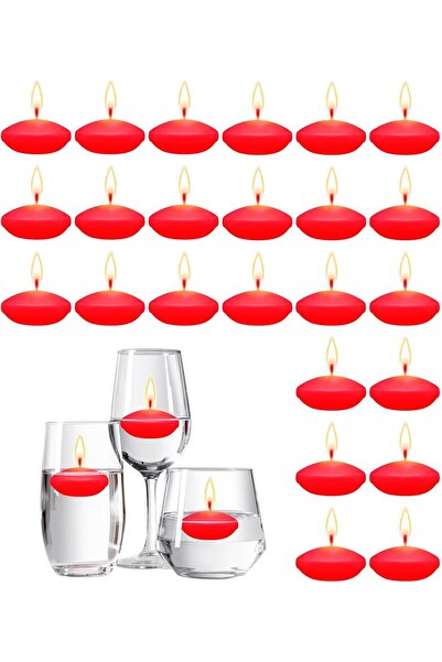 Home Zone 24 قطعة من الشموع العائمة غير المعطرة مقاس 1.5 بوصة للقطع المركزية ...