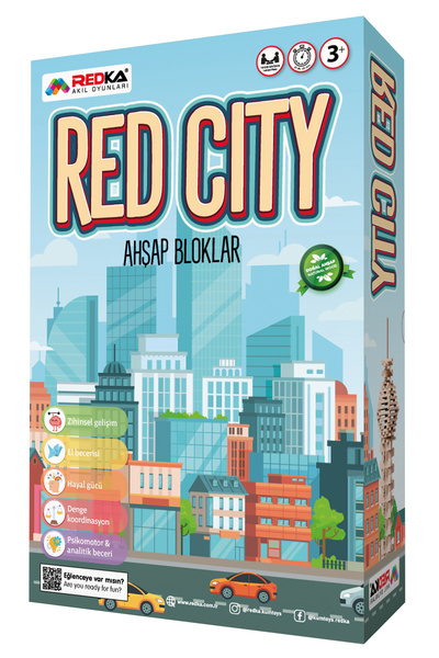 Redka Red City Wooden Blocks