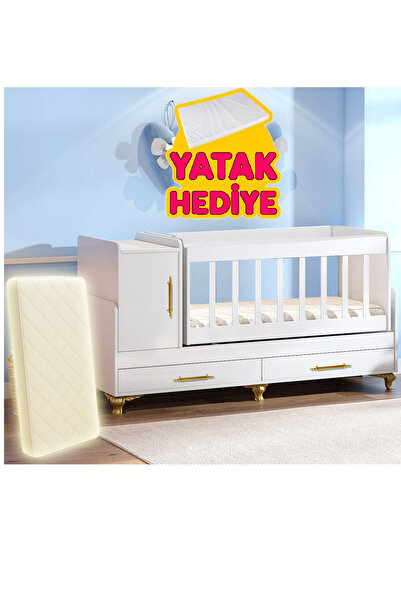 Bygolden Avangard Dolaplı Büyüyen Bebek Beşikleri ve Yatak