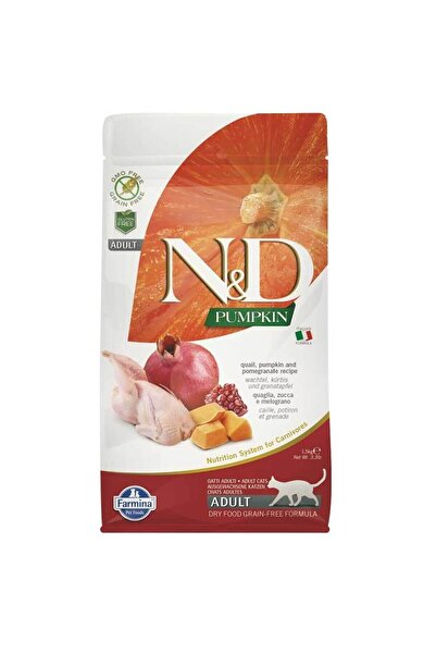 N&D Balkabaklı Bıldırcınlı Narlı Kedi Maması 1.5 Kg