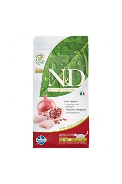 N&D Tahılsız Tavuk-Narlı Kısırlaştırılmış Yetişkin Kedi Maması 10 Kg