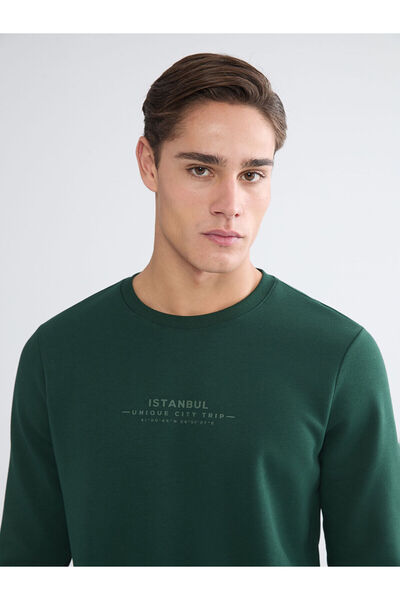 LC Waikiki Peak New Season Crew Neck Printed Men's Sweatshirt