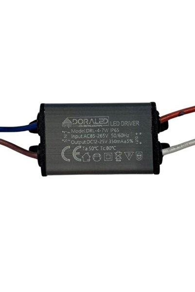 DORA LED 4-7X1W 350Ma 12-25V Power Led Driver IP67 Power Led Sürücü