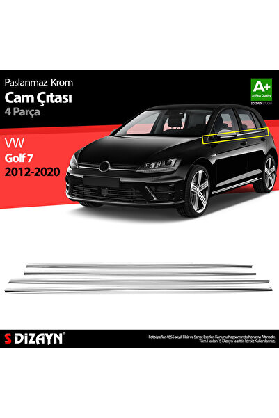 S Dizayn S-Dizayn VW Golf 7 Krom Cam Çıtası 4 Prç 2013-2020 7651060
