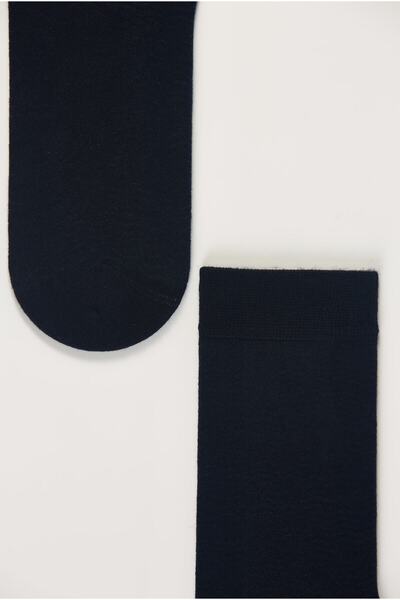 Forwena Мъжки безшевни чорапи до глезена от тъмносини модали