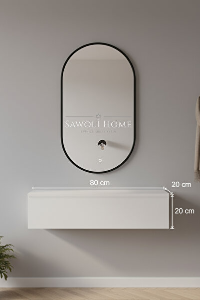 Sawoli Home Lotus Dresuar 80 cm Beyaz ( Aynasız)