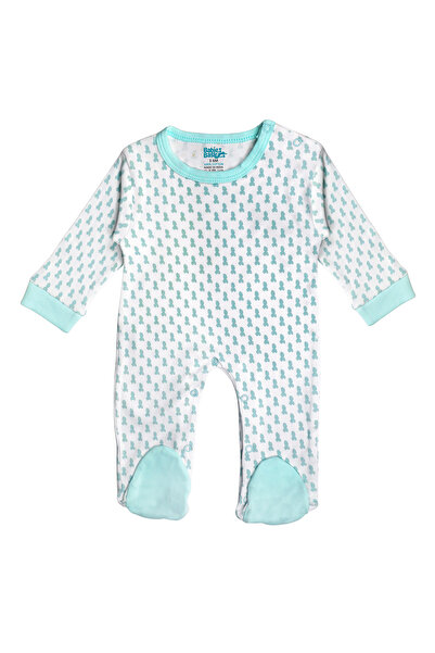 Babies Basic 5 piece Sets include Bib, Romper, Mittens, Cap and Sleepsuit, 6-9 Months