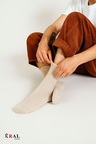 KRAL SOCKS 6 ζευγάρια μάλλινες κάλτσες από μαλλί αρνιού - Ανδρικές χειμερινές κάλτσες με θερμική επίδραση