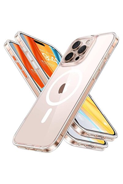 HYX جراب مغناطيسي مقاوم للصدمات لجهاز iPhone 16 Pro (6.3 بوصة، شفاف، متوافق م...