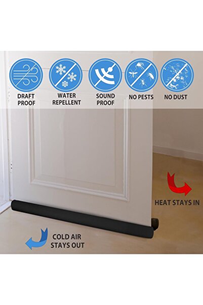 FIESSE 3 Adet Çift Taraflı Kapı Altı Eşik Işık Ses Toz Soğuk Rüzgar Önleyici Rüzgarlık Isı Yalıtım Süngeri