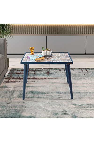 bluecape Esperanza 62x62cm Doğal Masif Seramik Dekoratif Orta Sehpa