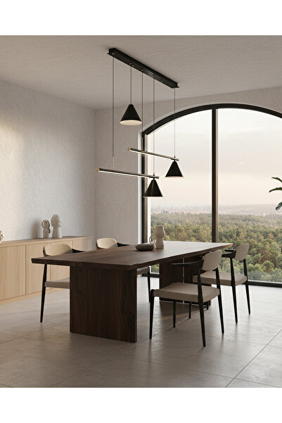 Özcan Aydınlatma Özcan Aydınlatma 3130-3A-19 3 Lü Metal Çan Sarkıt Siyah