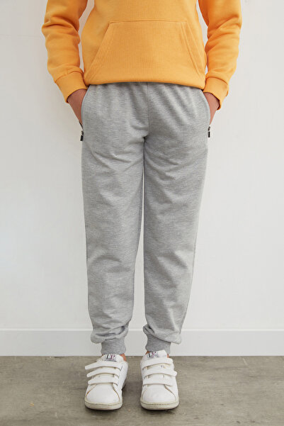 Fulla Moda Unisex Kids Sweatpants with Tie Waist and Zipper Pocket