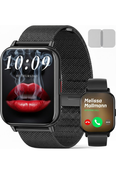 Smart Vibe ViBE™ WATCH Bluetooth HD Smartwatch, 1.69" Borderless View, Fitness Tracker, Black