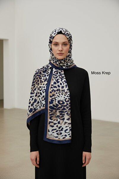 Onur Wrap - Moss Crep Silk Look Cool Wrap Drapat Calitate Țesătură flexibilă Magazin de modă Model leopard