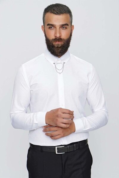 Efor GK 647 Beyaz Klasik Gömlek