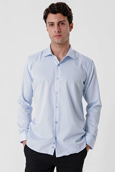 Efor GK 677 Slim Fit Mavi Altro Gömlek