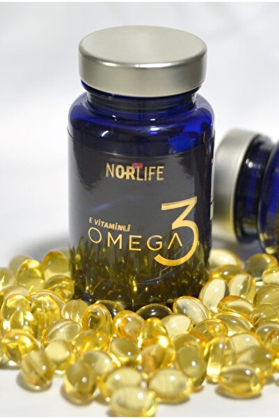 NORLIFE Omega-3 Balık Yağı 1000 mg - Yüksek Saflıkta EPA & DHA - E Vitaminli 60 Softjel