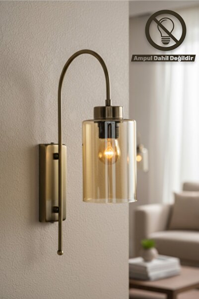 Bamyum Vetra Honey Color Glass Sconce Wall Lamp Modern Hotel Cafe Vintage Living Room Bedroom Stairs Retro