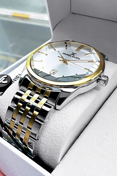 Daniel Klein Hediyelik Erkek Saat 3 Atm Su Geçirmez İki Renk Çelik Kordon + Hediye Bileklik DKE2114C6