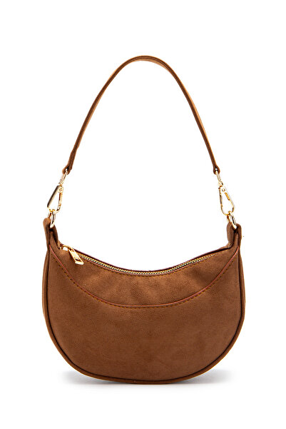 minebag Suede Half Moon Women's Crossbody Bag Lance Taba