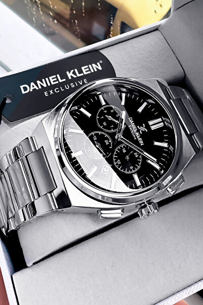 Daniel Klein Men's Silver Color Function Wristwatch and Bracelet Set - DKE2049C1