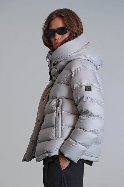 Lufian Palton pentru femei din pene de gâscă Rose Stone