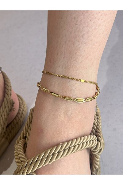 CEY ACCESSORY Double Chain Anklet - Gold