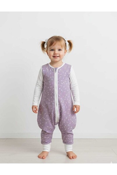 GÜRPAMUK HOME & BABY بدلة نوم شتوية للأطفال الرضع من الجنسين بدون أكمام مع سح...