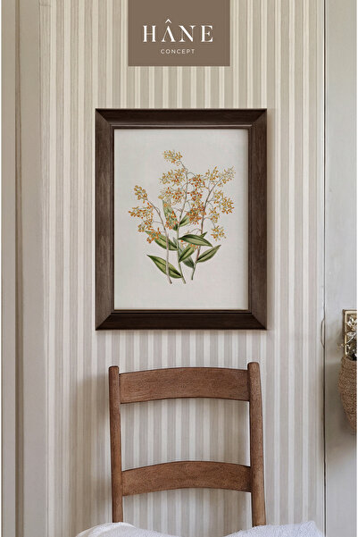 Hane Concept Vintage Çerçeveli Çiçek Tablosu – Dokulu Sanat Kağıdı Baskı - Çi...