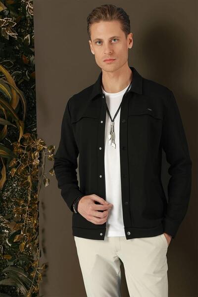 Efor G 1562 Slim Fit Siyah Klasik Gömlek