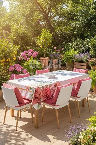 Çt Çeyizci Tekstil مفرش طاولة مقاوم للماء مطبوع رقميًا ومنقوش