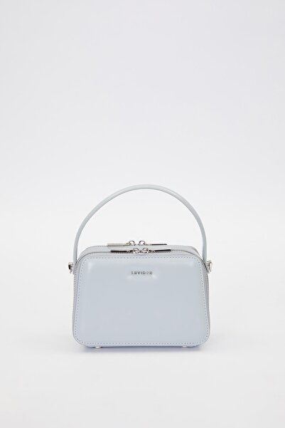 Levidor Geantă de umăr Ice Blue Square cu aspect bombat