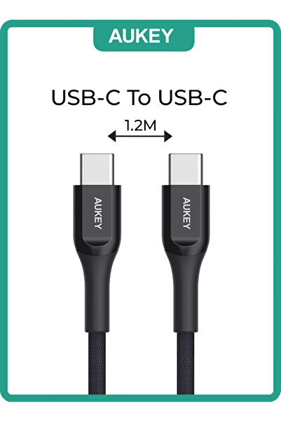 AUKEY Kevlar Core USB-C to C Cable 1.2m Fast charge Cable USB C to USB C