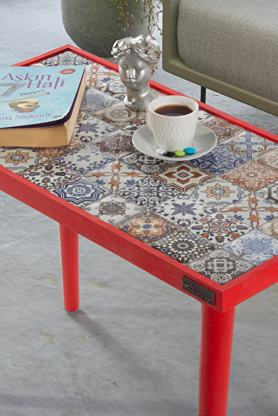 bluecape Esperanza 62x32cm Doğal Masif Seramik Zigon Yan Sehpa