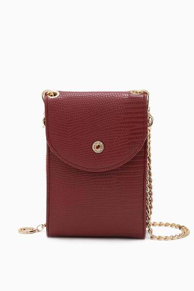 Levidor Cross Strap Mini Claret Red Wallet - 0064c720