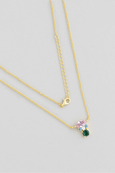 So CHIC... Frida nın İzleri 18 Ayar Sarı Altın Kaplama 45 Cm Gümüş Kolye