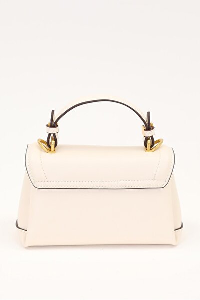 Levidor Cream Lock Flip Shoulder Bag