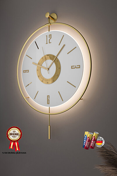 MetaQuartz Aksesuar Timelles Kristal-orta Boy (37X55CM) , (3 Pil Dahil ) Quartz Mekanizmalı Metal Duvar Saati