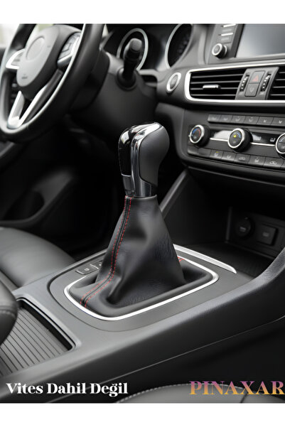 pınaxar Nissan Micra Siyah Deri Prime Tasarım Kırmızı Spor Dikiş Vites Körüğü