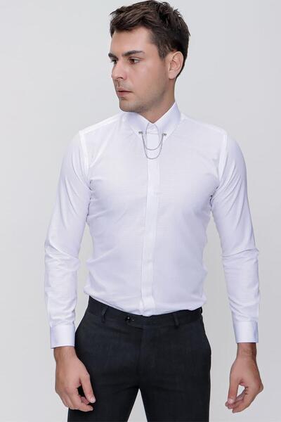 Efor GK 629 Beyaz Klasik Gömlek