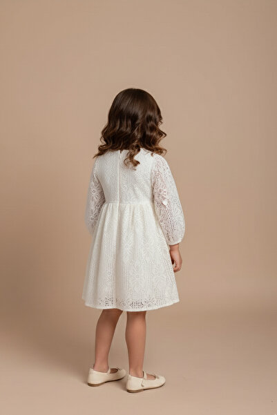 ALYRA Κοριτσάκι Παιδικό μακρυμάνικο φιόγκο με βολάν Γαμήλιο φόρεμα γιορτής γενεθλίων