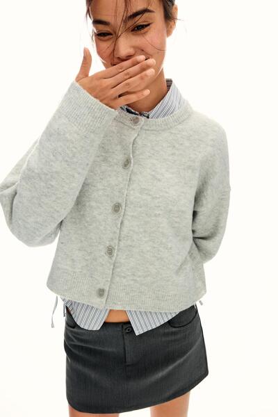 Bershka Yumuşak dokulu düğmeli ceket