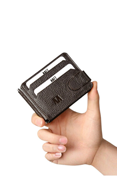 MFT Leather Design محفظة رجالية - جلد طبيعي، لون بني، موديل 3115