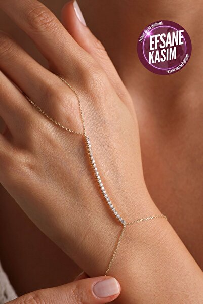 Gianfranco 14 Ayar Altın Taşlı Suyolu Line Işıltılı Şahmeran