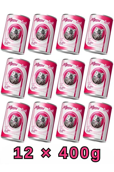 Pet Steps Meow علبة طعام للقطط الصغيرة - وصفة دجاج، غنية بالبروتين، 400 غرام ...