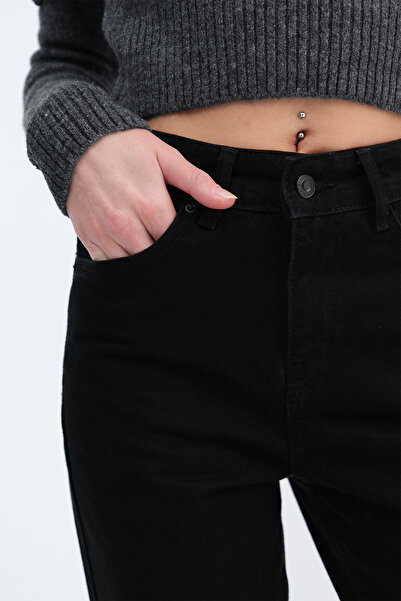 Addax High Waist Mom Jean Trousers Pn5862-1-pns