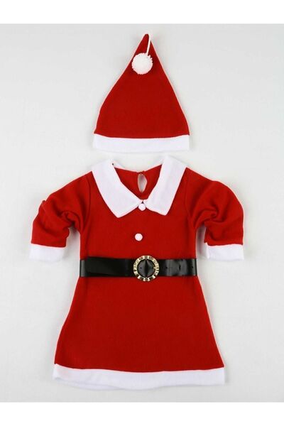 - Kız Çocuk Noel Elbise Noel Baba Kıyafeti Kostümü Yılbaşı Hediyesi